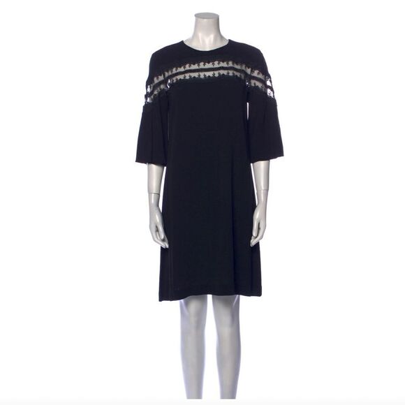 Sandro SZ 3 black lace cut out shift dress - Picture 1 of 6